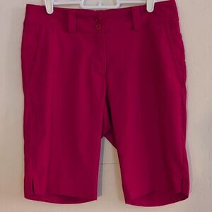 Nike Golf Bermuda Shorts Hot Pink Fuchsia Active Dri-Fit Tour Performance - 4